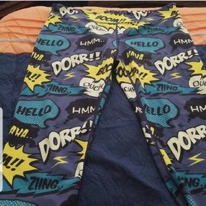 Comic book exercise pants xxl
